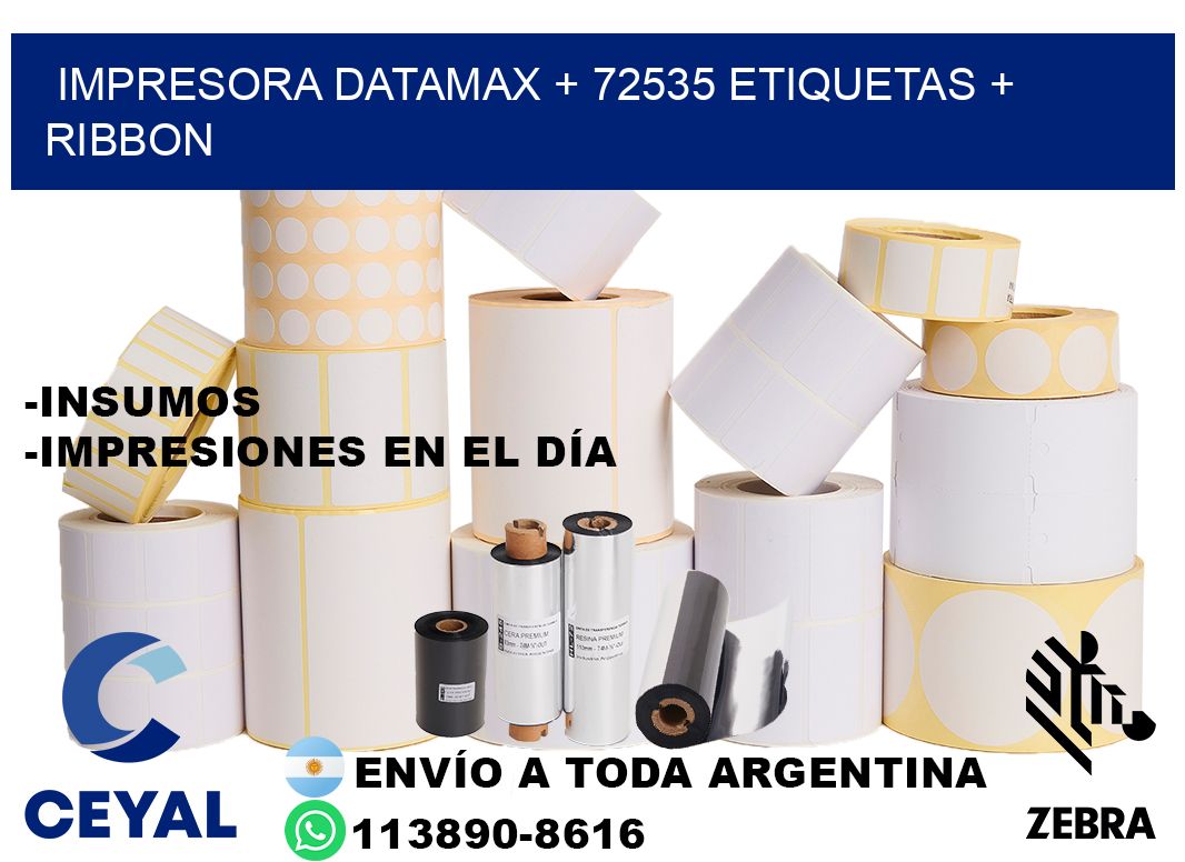 impresora DATAMAX + 72535 etiquetas + ribbon