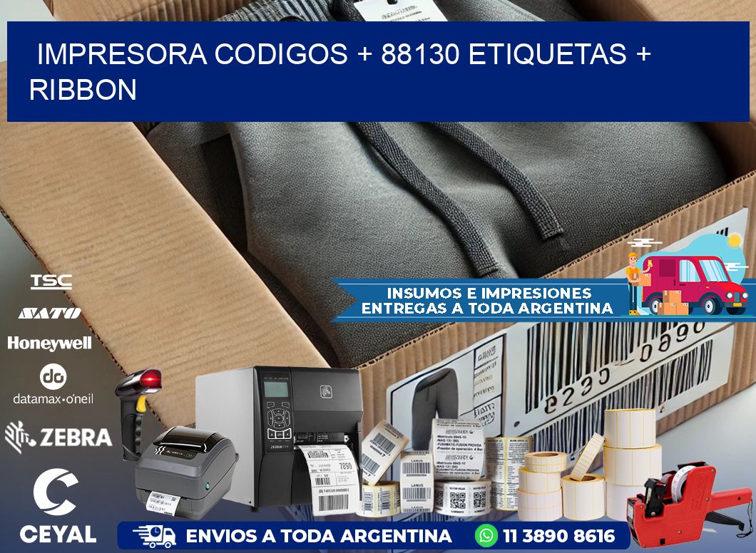 impresora codigos + 88130 etiquetas + ribbon