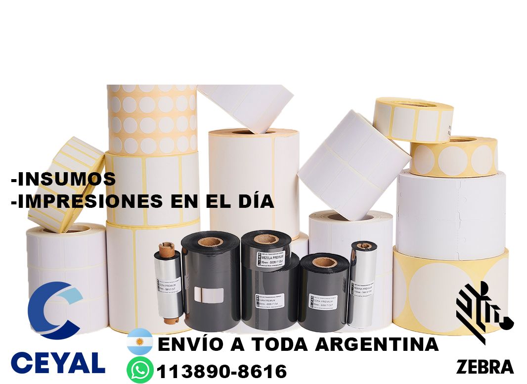impresora zebra zd421 + 47295 etiquetas + ribbon
