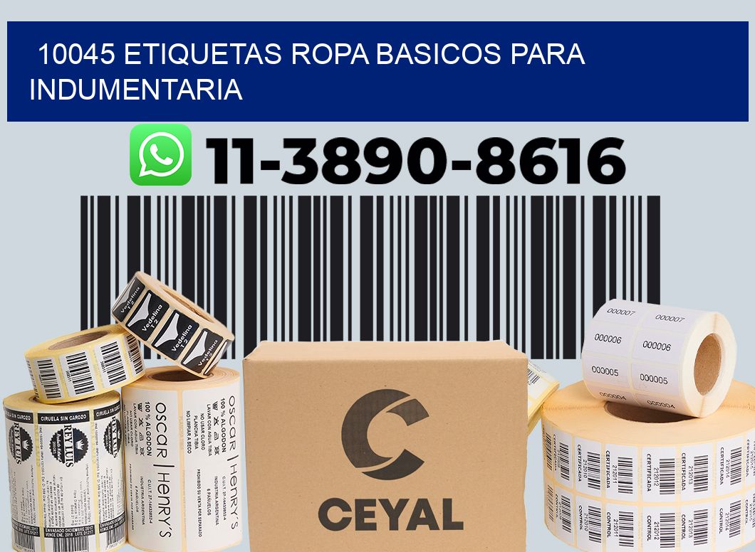 10045 Etiquetas ropa basicos para indumentaria