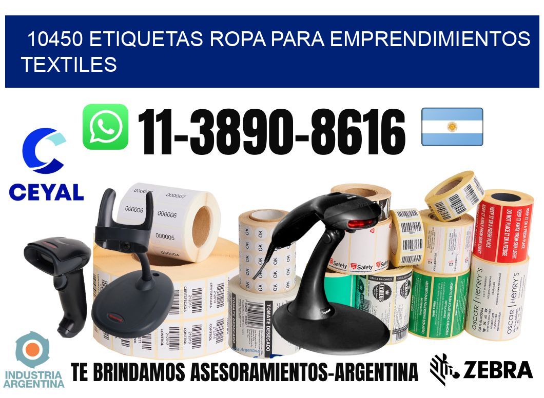 10450 Etiquetas ropa para emprendimientos textiles