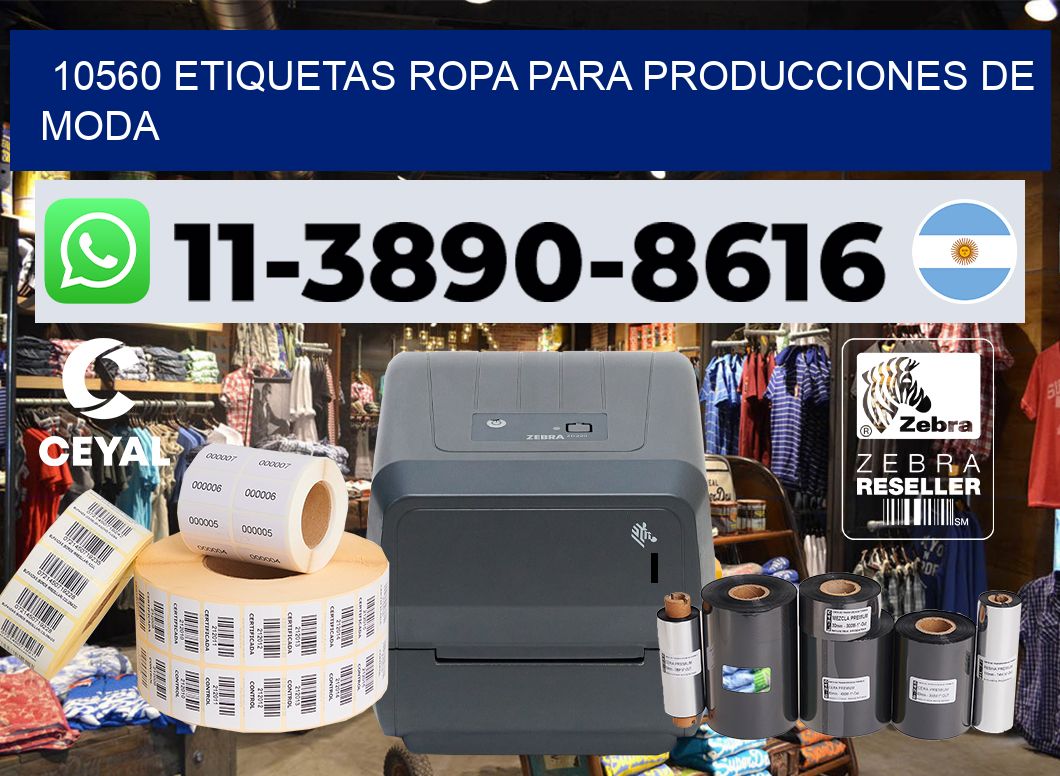 10560 Etiquetas ropa para producciones de moda