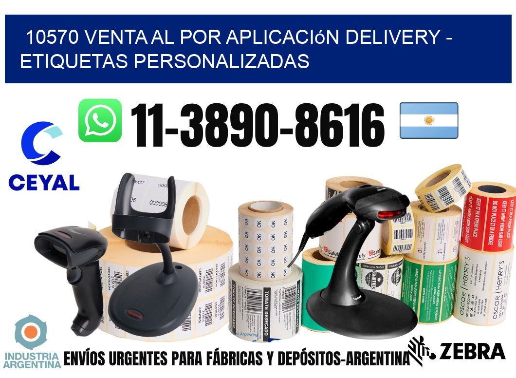 10570 Venta al Por Aplicación delivery - Etiquetas Personalizadas
