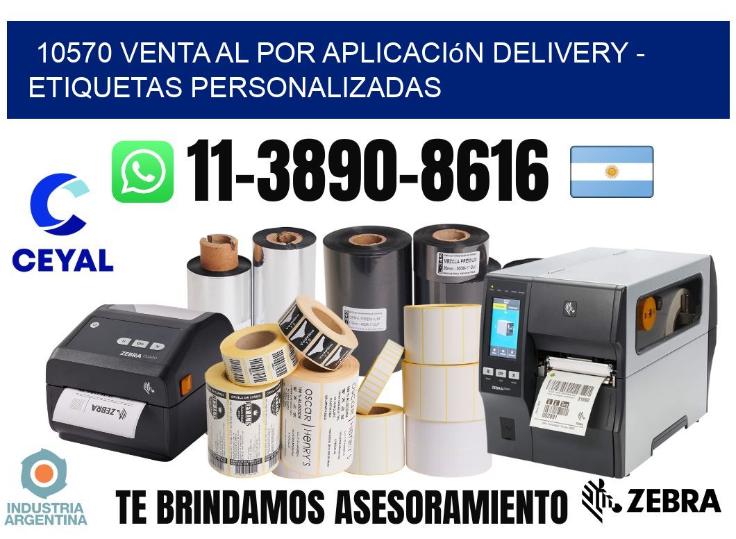 10570 Venta al Por Aplicación delivery - Etiquetas Personalizadas