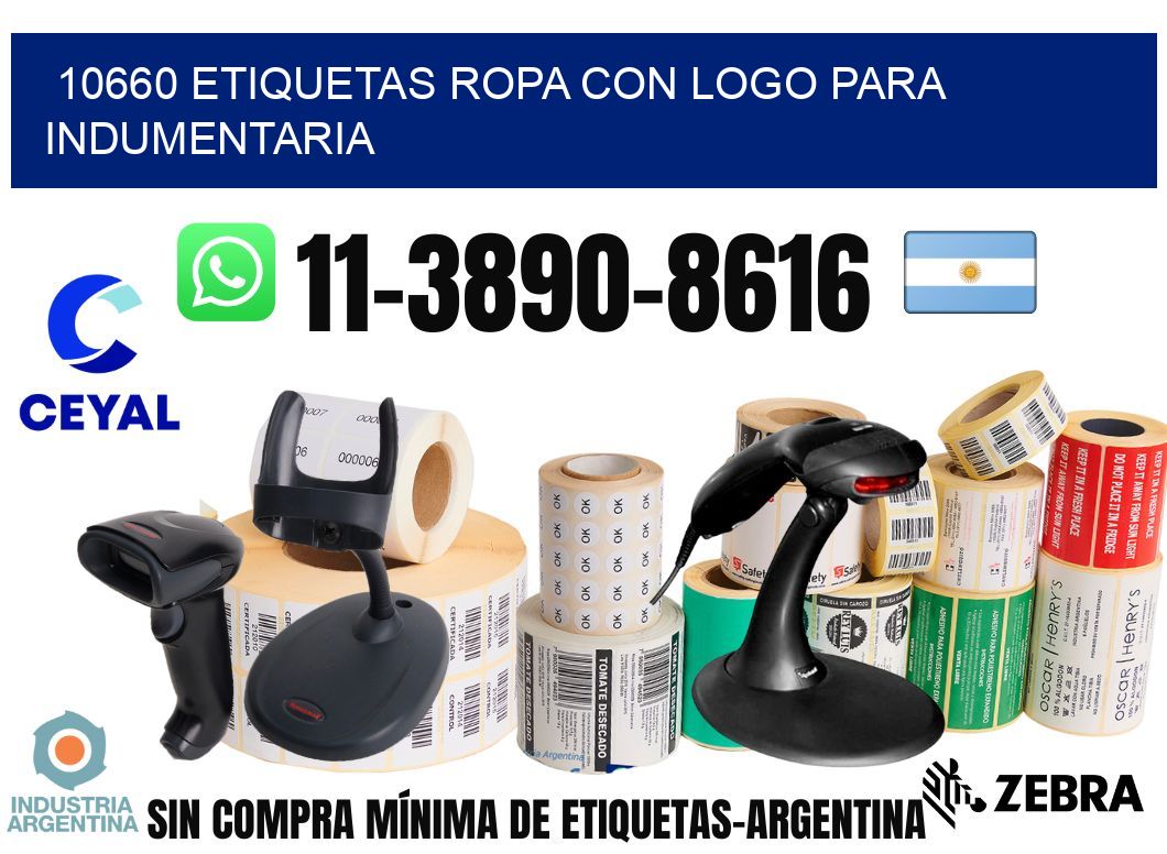 10660 Etiquetas ropa con logo para indumentaria