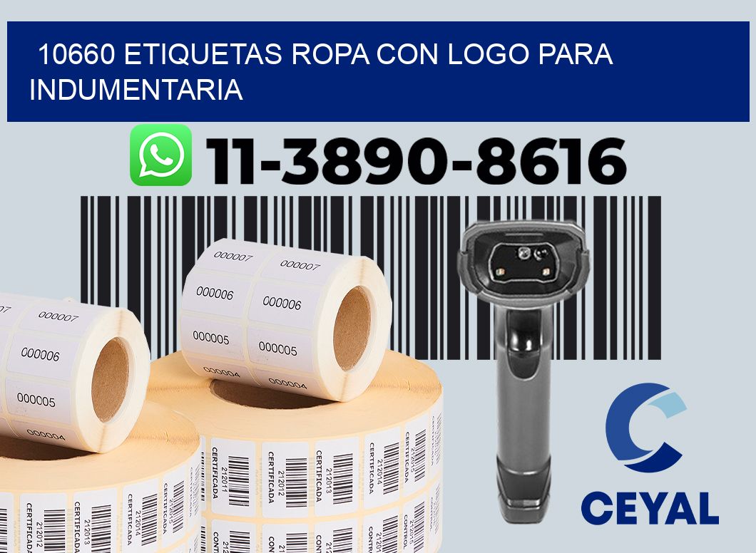 10660 Etiquetas ropa con logo para indumentaria