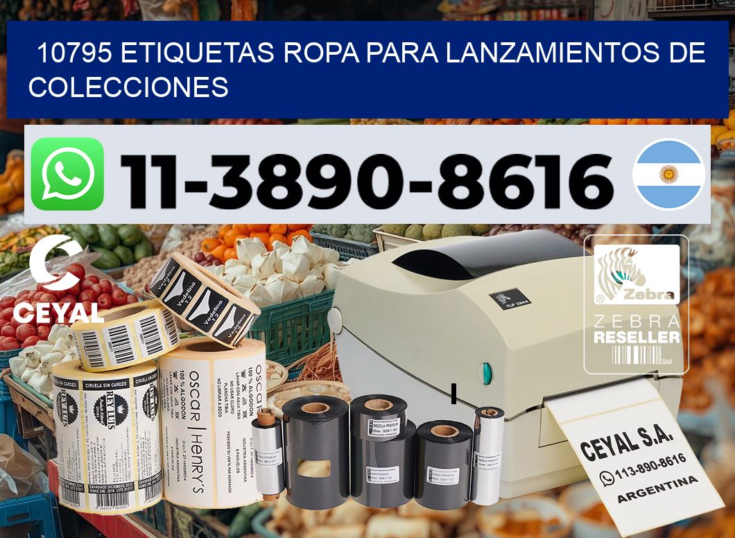 10795 Etiquetas ropa para lanzamientos de colecciones