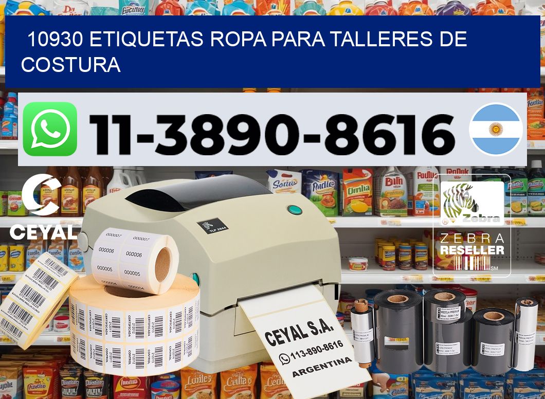 10930 Etiquetas ropa para talleres de costura