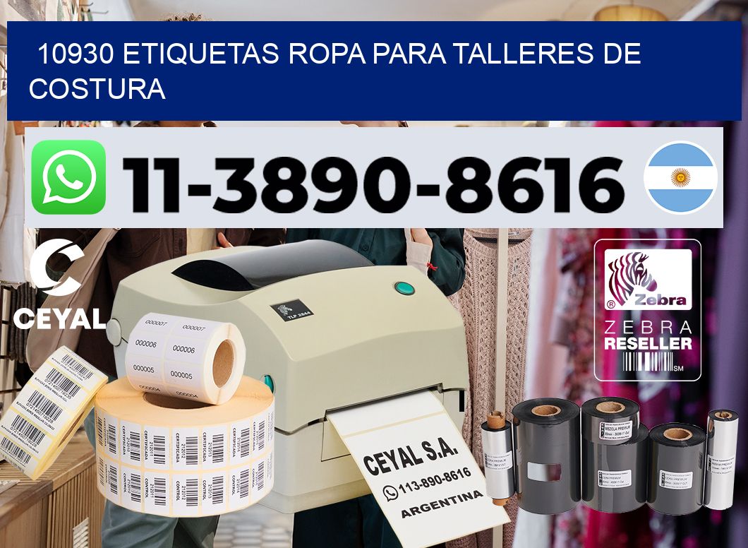 10930 Etiquetas ropa para talleres de costura