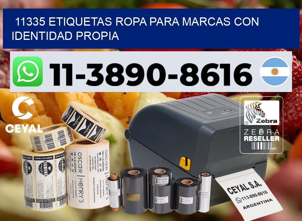 11335 Etiquetas ropa para marcas con identidad propia