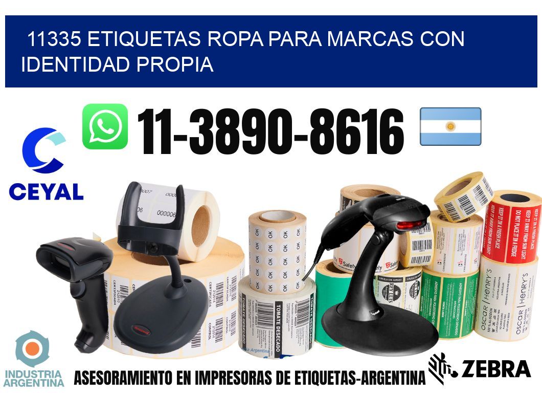 11335 Etiquetas ropa para marcas con identidad propia