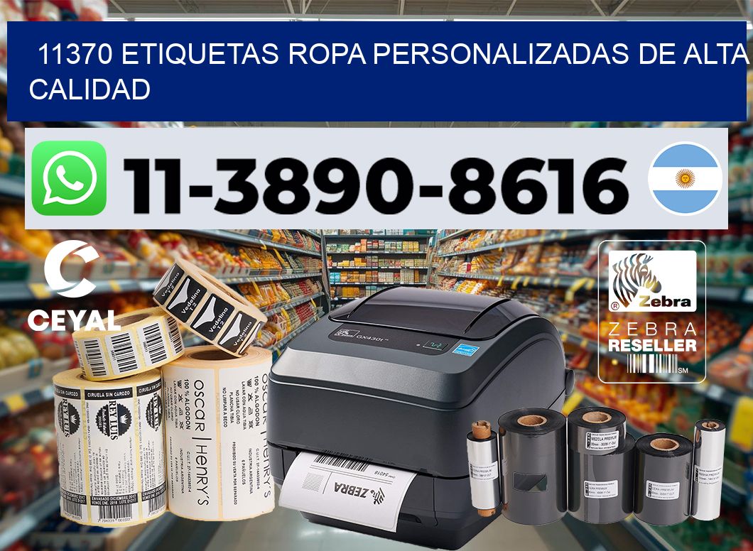 11370 Etiquetas ropa personalizadas de alta calidad