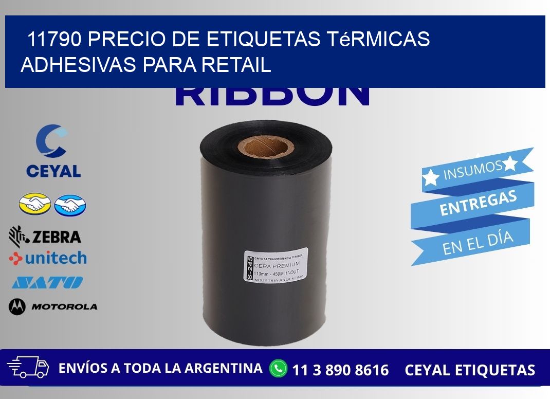 11790 precio de etiquetas térmicas adhesivas para retail