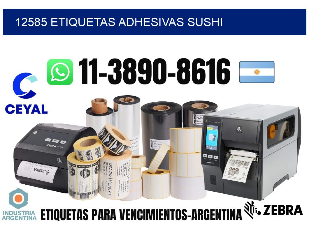 12585 etiquetas adhesivas sushi