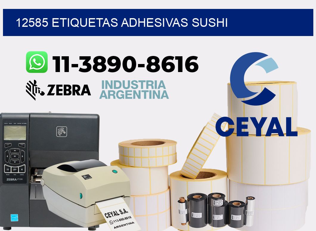 12585 etiquetas adhesivas sushi