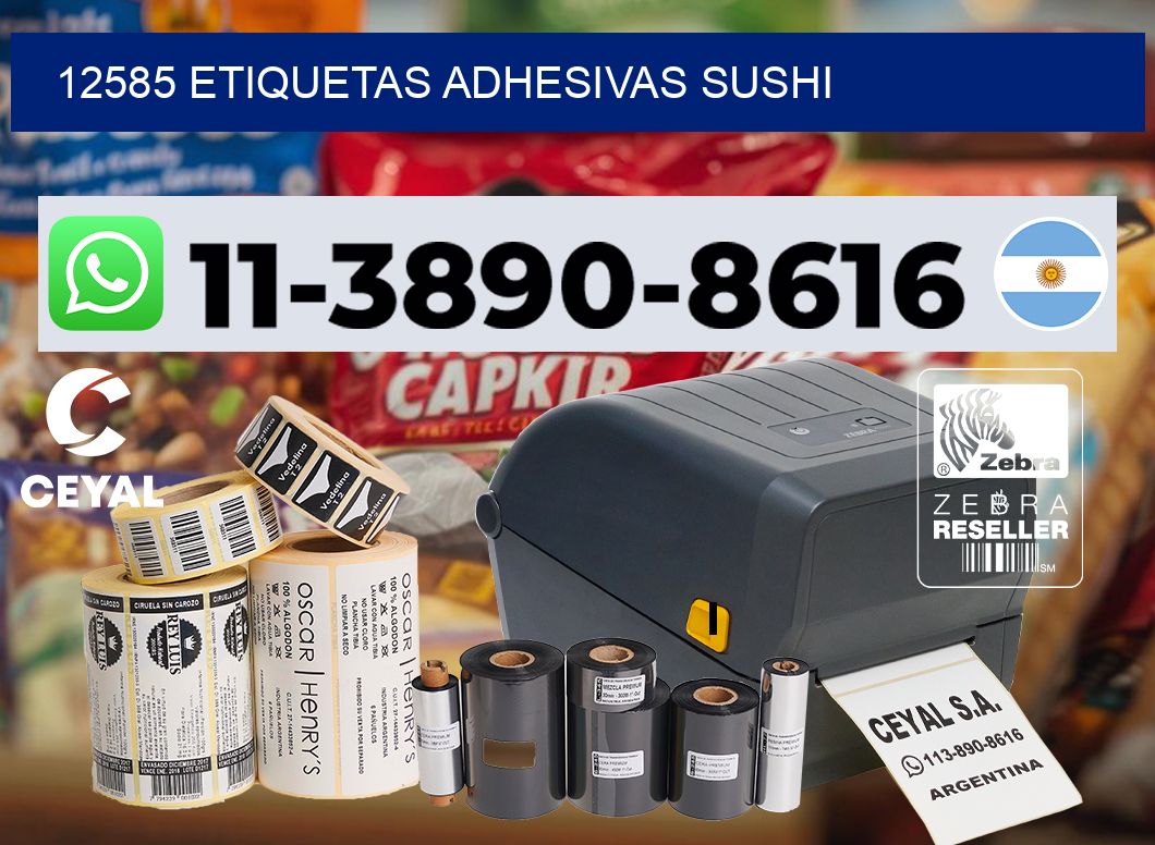 12585 etiquetas adhesivas sushi