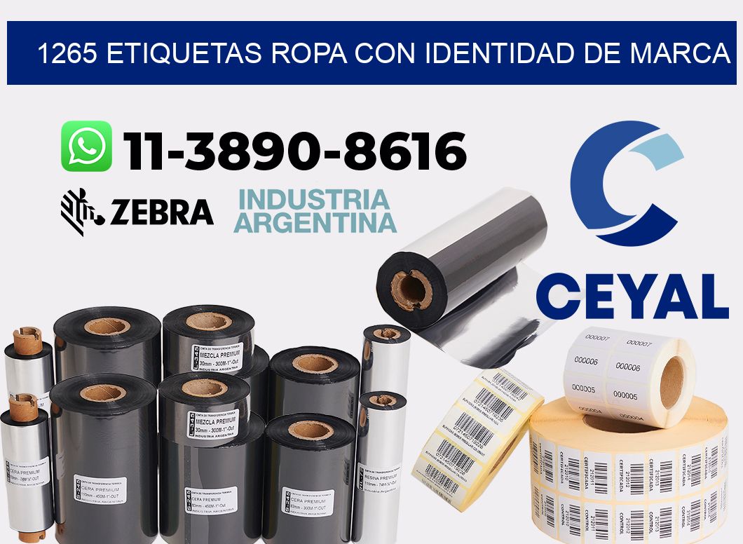 1265 Etiquetas ropa con identidad de marca