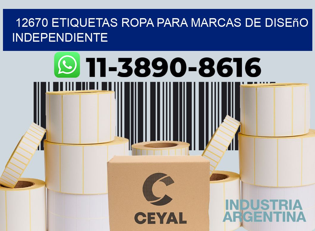 12670 Etiquetas ropa para marcas de diseño independiente