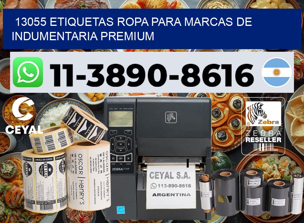 13055 Etiquetas ropa para marcas de indumentaria premium