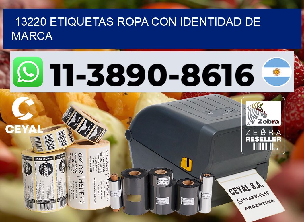 13220 Etiquetas ropa con identidad de marca