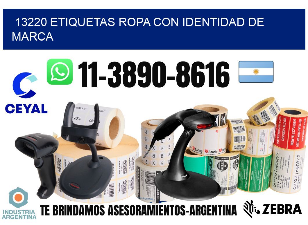 13220 Etiquetas ropa con identidad de marca
