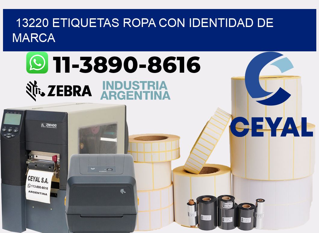 13220 Etiquetas ropa con identidad de marca