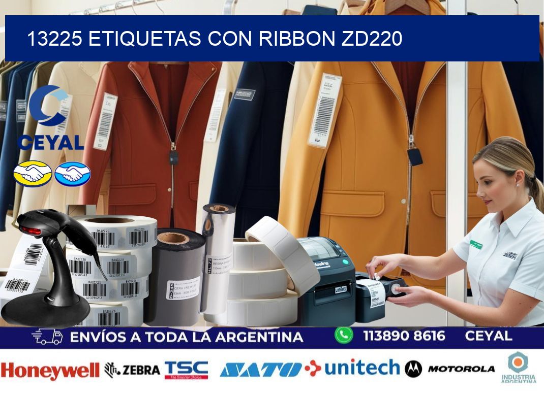 13225 etiquetas con ribbon zd220