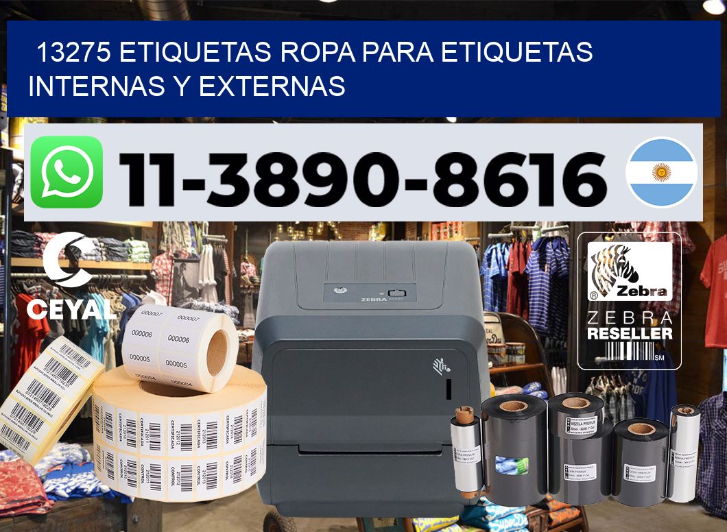 13275 Etiquetas ropa para etiquetas internas y externas