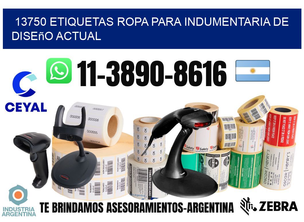 13750 Etiquetas ropa para indumentaria de diseño actual