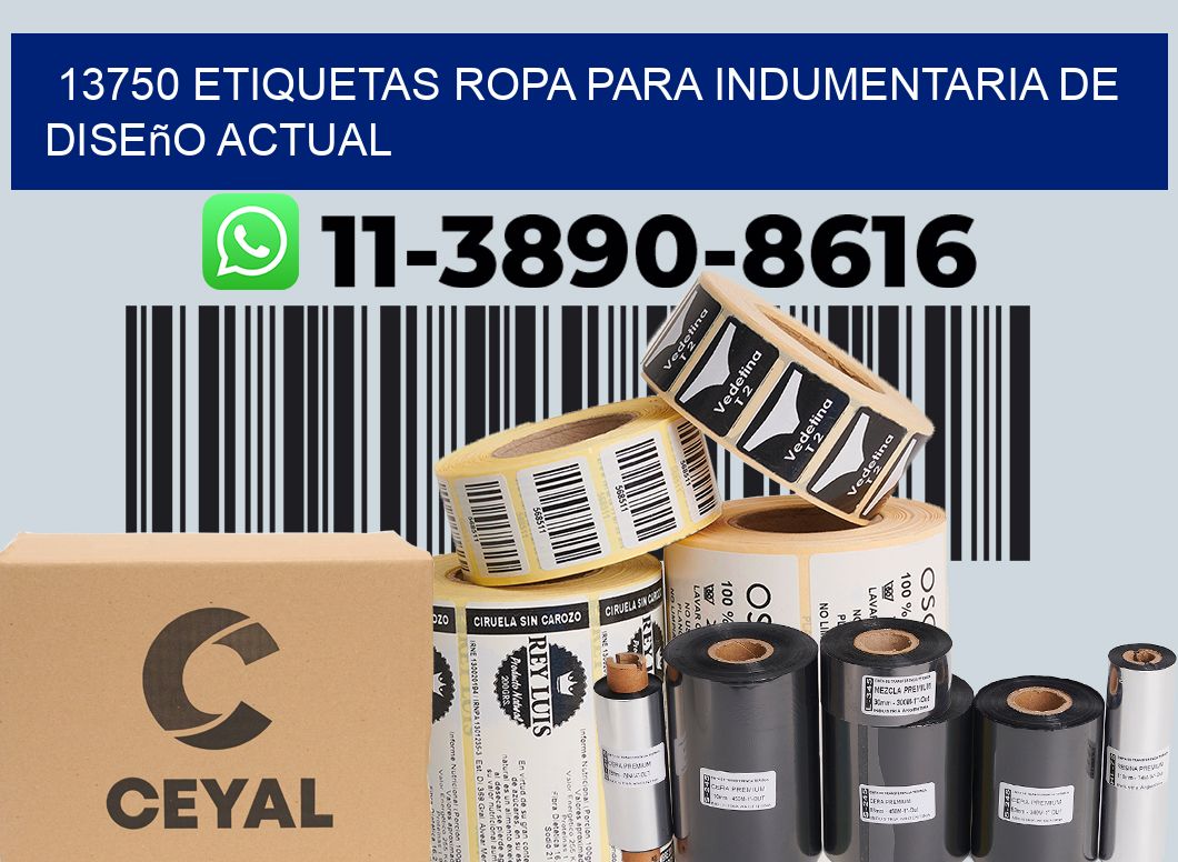 13750 Etiquetas ropa para indumentaria de diseño actual