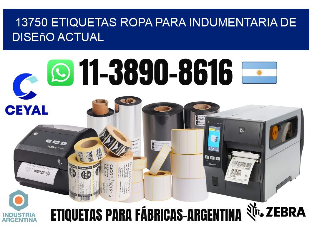 13750 Etiquetas ropa para indumentaria de diseño actual