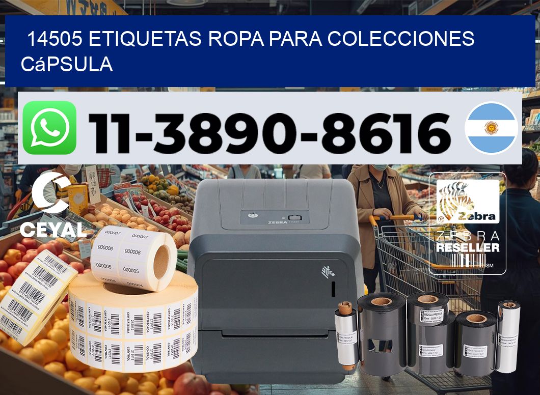 14505 Etiquetas ropa para colecciones cápsula