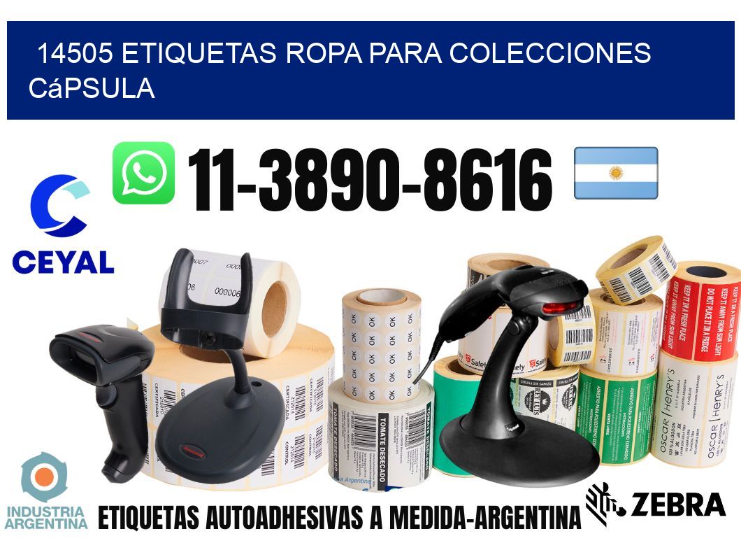 14505 Etiquetas ropa para colecciones cápsula