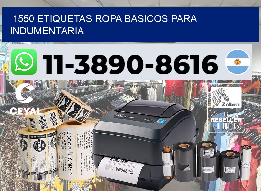 1550 Etiquetas ropa basicos para indumentaria