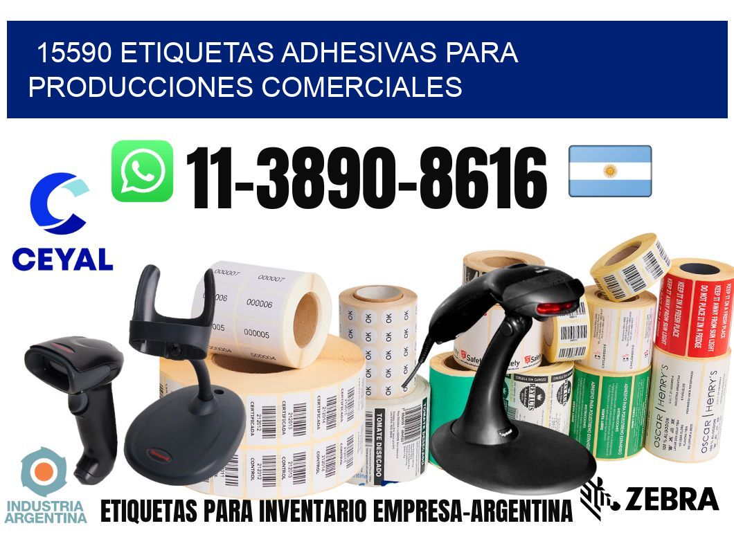 15590 Etiquetas adhesivas para producciones comerciales