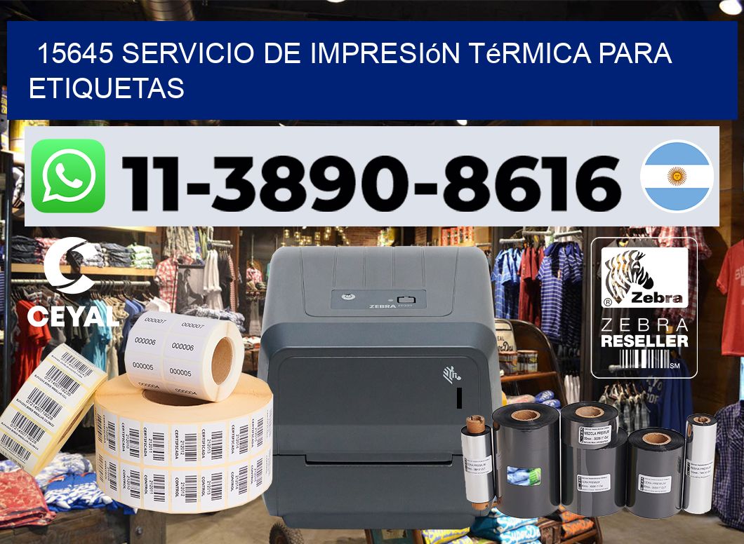 15645 Servicio de impresión térmica para etiquetas