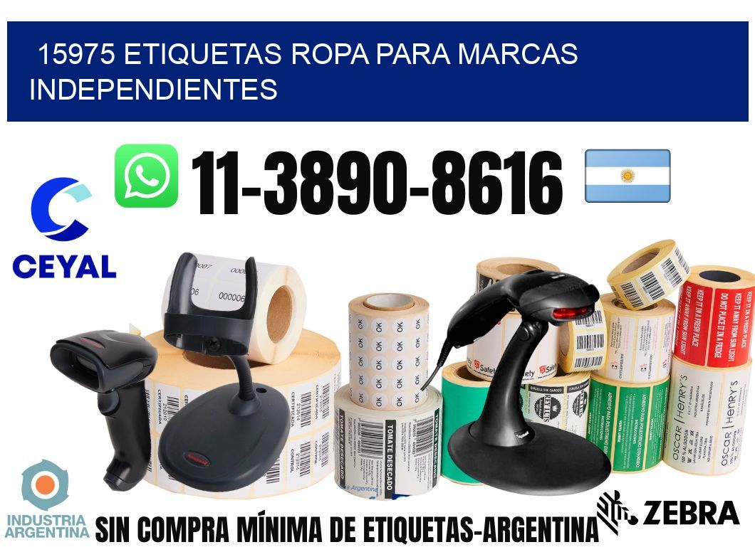 15975 Etiquetas ropa para marcas independientes