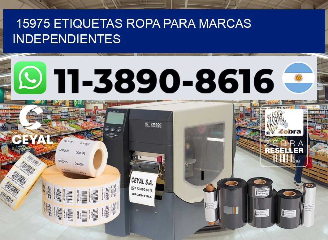 15975 Etiquetas ropa para marcas independientes
