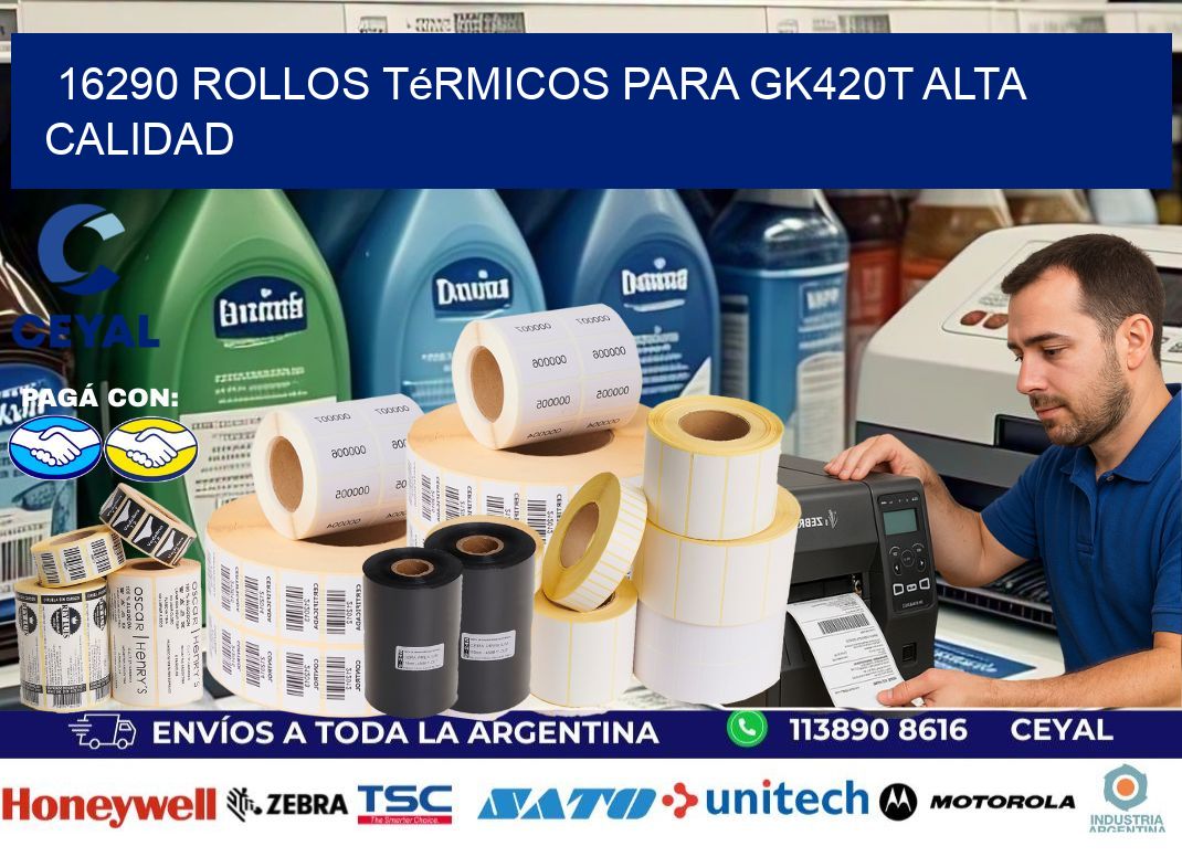 16290 rollos térmicos para gk420t alta calidad