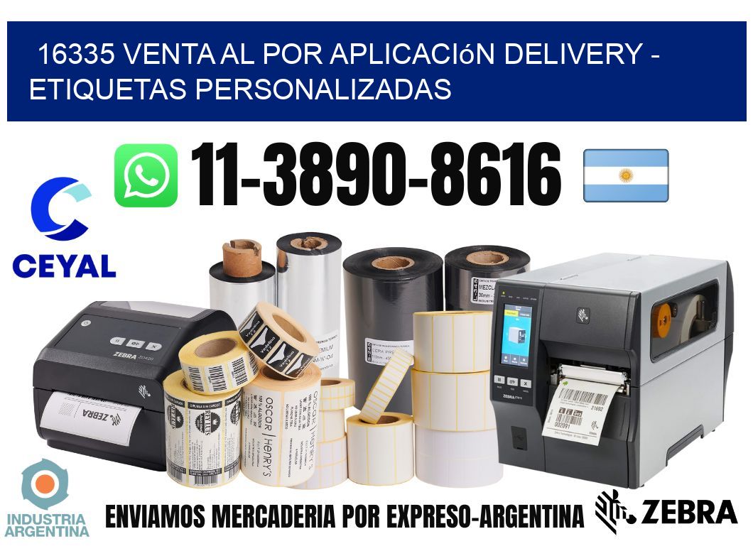 16335 Venta al Por Aplicación delivery - Etiquetas Personalizadas