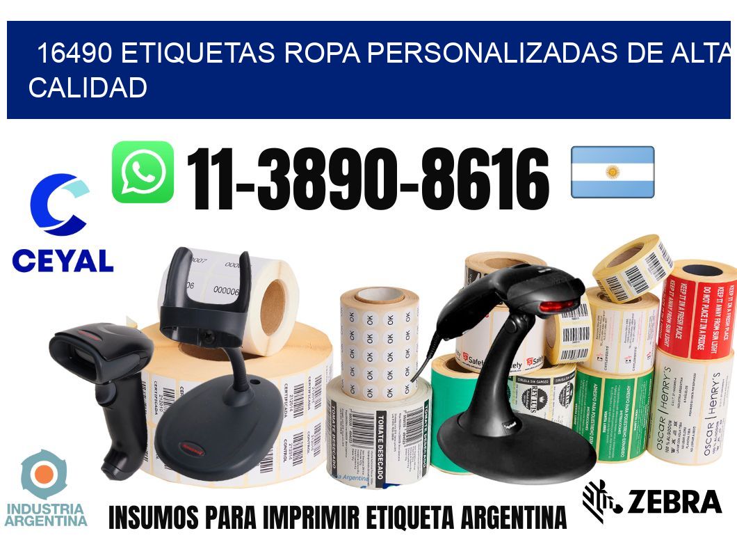 16490 Etiquetas ropa personalizadas de alta calidad
