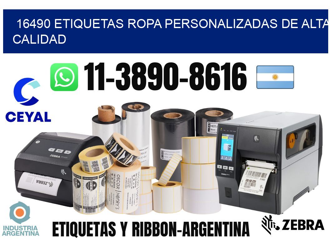 16490 Etiquetas ropa personalizadas de alta calidad