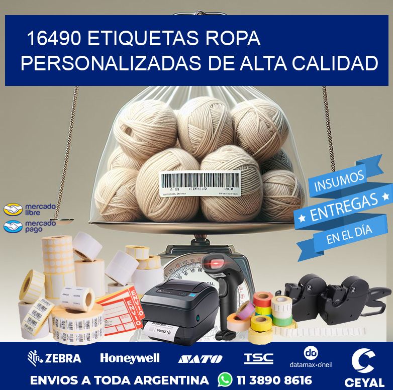 16490 Etiquetas ropa personalizadas de alta calidad