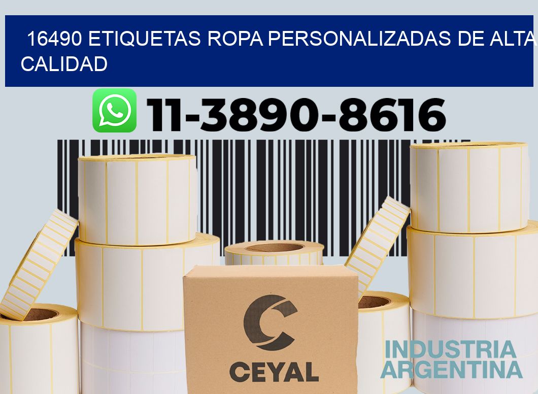 16490 Etiquetas ropa personalizadas de alta calidad