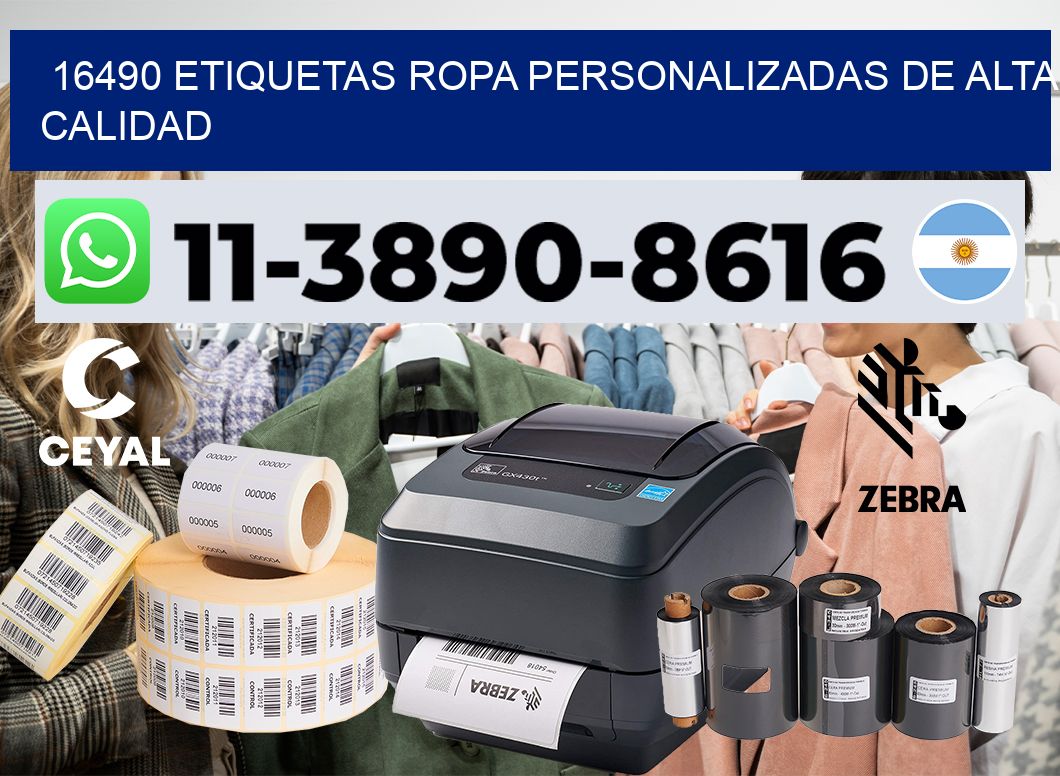 16490 Etiquetas ropa personalizadas de alta calidad