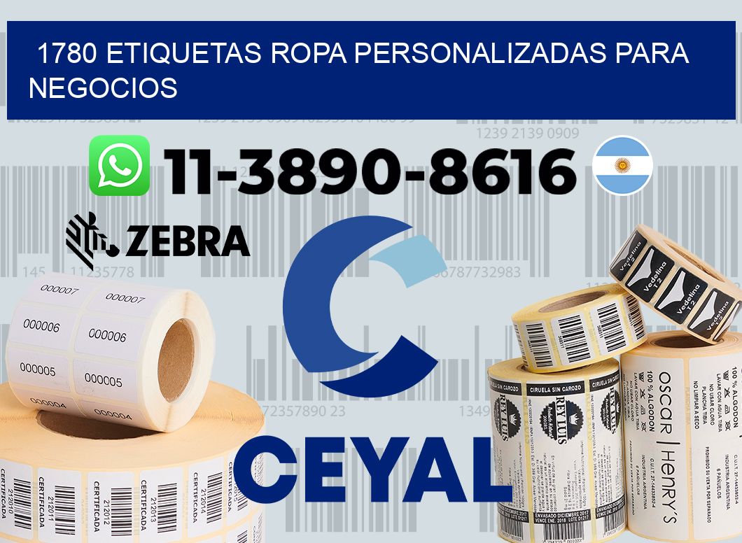 1780 Etiquetas ropa personalizadas para negocios