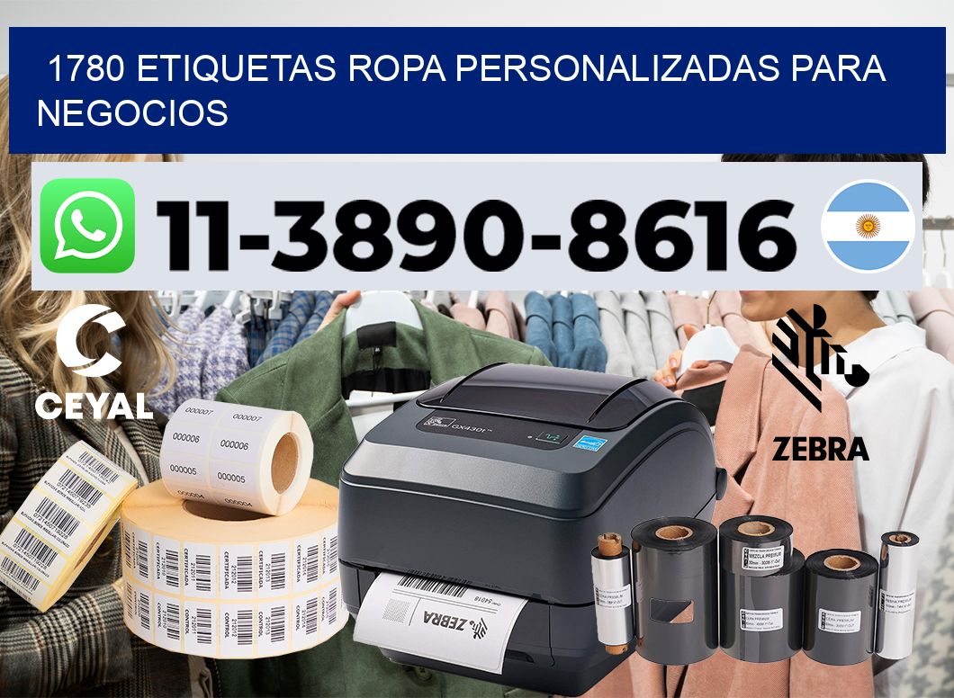 1780 Etiquetas ropa personalizadas para negocios