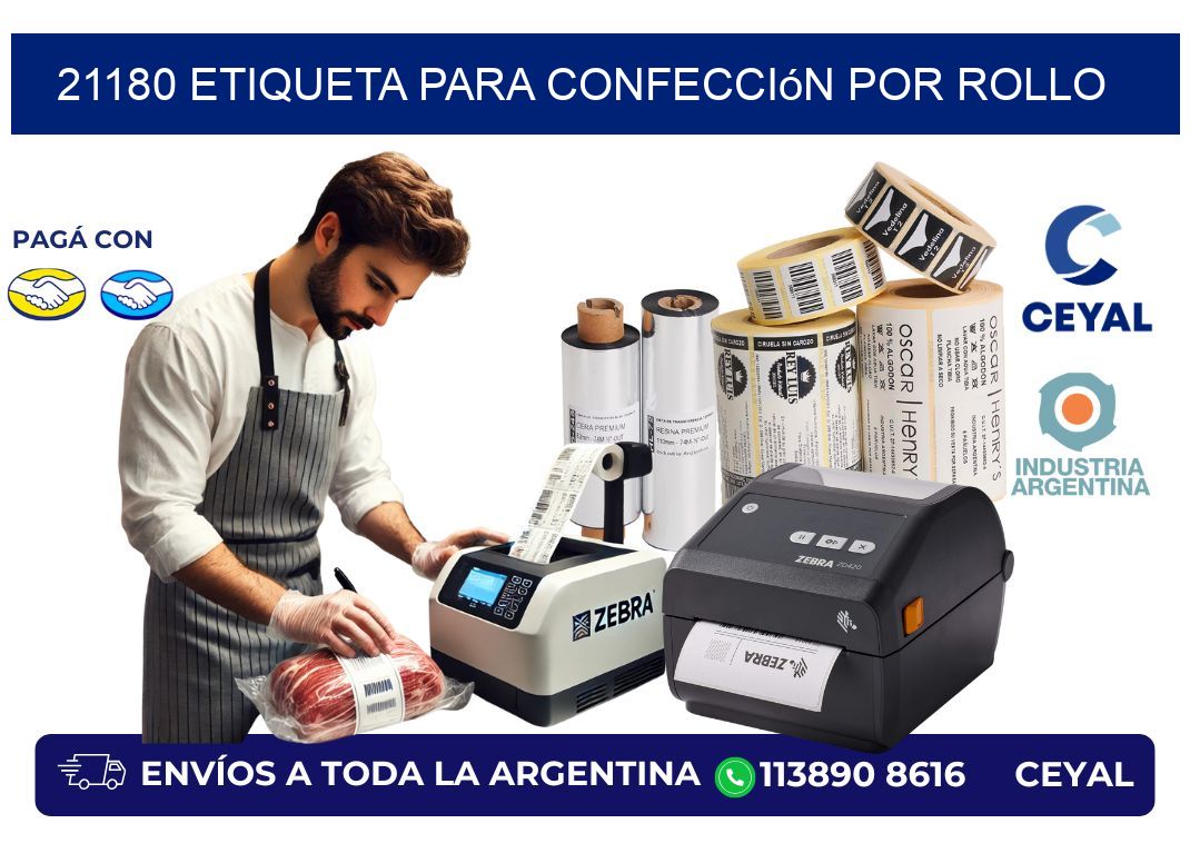 21180 etiqueta para confección por rollo