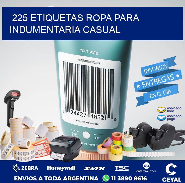 225 Etiquetas ropa para indumentaria casual