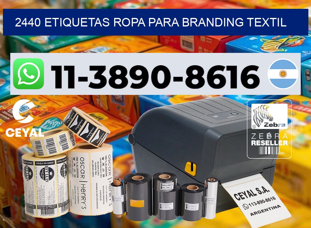 2440 Etiquetas ropa para branding textil